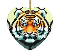 Ciondolo a forma di albero di Natale in ceramica da appendere DDCXZPP Little Fat Tiger Head Stampe case, centri commerciali, supermercati e negozi