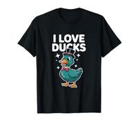 Ciondolo a forma di anatroccolo con scritta "I Love Ducks" Maglietta