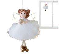 Ciondolo a forma di angelo con albero di Natale, decorazione da sogno, gonna in tulle, per albero di Natale, per davanzale, porta, soggiorno, camera da letto, giardino, bar, ristorante