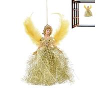 Ciondolo a forma di angelo di Natale, ornamento natalizio a forma di bambola d'angelo, puntale per albero di Natale con ali, angeli da appendere, decorazioni per albero di Natale, decorazioni per
