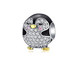 Ciondolo a forma di animale, per bracciale stile Pandora, in argento smaltato, regalo di Natale per lei, a forma di cane, gufo, per donne e mamme