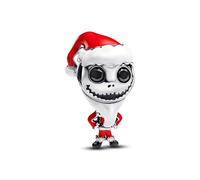 Ciondolo a forma di Babbo Natale a forma di incubo, in argento 925, compatibile con ciondoli Pandora, Trollbeads, Chamilia, Biagi e molti altri braccialetti con ciondoli del Regno Unito.