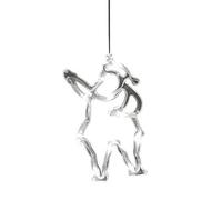 Ciondolo a forma di Babbo Natale con ventosa a forma di Babbo Natale, luce bianca calda, ideale per decorazioni natalizie.