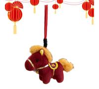 Ciondolo a forma di borsa a forma di cavallo, a lunga durata, in morbido peluche, ornamento individuale 2026, per famiglia, uomini, donne, colleghi, festival, casa, viaggi, Capodanno, camera da