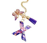 Ciondolo a forma di bottiglia d'acqua con farfalla e, ciondolo moderno alla per zaino, portachiavi con iniziale, per ragazze, scuola, lavoro, palestra all'aperto, Refer to description,