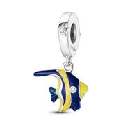 Ciondolo a forma di cactus, caffè, acchiappasogni, pesce, sole, luna, stella, malocchio, in argento Sterling 925, compatibile con braccialetti Pandora Charm Moments, Metallo Argento sterling, Nessuna