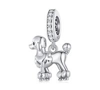 Ciondolo a forma di cane, in argento Sterling 925, a forma di gatto, a forma di cavallo, a forma di cane e bulldog, a forma di barboncino, con ciondolo a forma di animale, Argento sterling