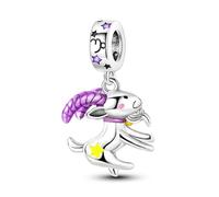 Ciondolo a forma di capricorno, in argento Sterling 925, compatibile con braccialetti Pandora