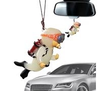 Ciondolo a forma di cartone animato specchietto retrovisore,Decorazione per auto da sub oscillante in resina con cordino - Prodotti per la decorazione della casa per specchietti retrovisori, zaini sco