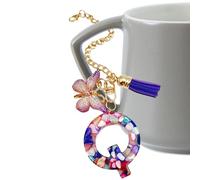 Ciondolo a forma di con lettera e bottiglia d'acqua con farfalla e , portachiavi moderno con iniziale, ciondolo per zaino, bottiglia d'acqua gioielli per scuola, lavoro, palestra