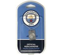 Ciondolo A Forma Di Crest Del Manchester City Fc In Argento Con Collana Da 55Cm