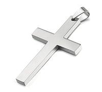 Ciondolo a forma di croce in argento Sterling, semplice gioiello unisex per uomo, collana in argento 925 da indossare tutti i giorni