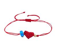 Ciondolo a forma di cuore con filo rosso regolabile, realizzato a mano, accessorio spirituale, unisex, regolabile, corda rossa dell'amicizia, Misura unica, come descritto