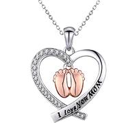 Ciondolo a Forma di Cuore con Impronta del Bambino Ti Amo Mamma Collana Gioielli Donne Colibrì Collane per Donna Convenient Design