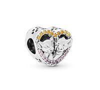 Ciondolo a forma di cuore con simbolo del re leone , in argento Sterling 925, compatibile con ciondoli Pandora e molti altri braccialetti del Regno Unito., Metallo