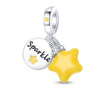 Ciondolo a forma di cuore in argento Sterling 925 con scritta "I Love You" che si illumina al buio, compatibile con braccialetti Pandora