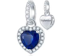 Ciondolo a forma di cuore, in argento Sterling 925, con zirconia cubica scintillante, compatibile con braccialetti Pandora, collane, regali di compleanno per donne, mogli, madri, sorelle, Zirconia