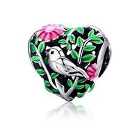 Ciondolo a forma di cuore in argento Sterling 925, per bracciale Pandora