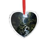 Ciondolo a forma di cuore in cristallo trasparente a forma di cascata, romantico, decorazione da appendere per fai da te, regalo per casa, finestra, auto, festa di nozze, ornamento da appendere a