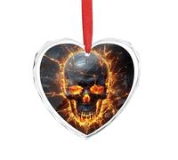 Ciondolo a forma di cuore in cristallo trasparente a forma di teschio, romantico, decorazione da appendere per fai da te, regalo per casa, finestra, auto, festa di nozze, ornamento da appendere a