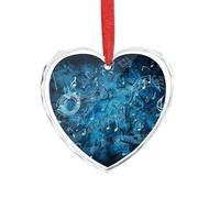 Ciondolo a forma di cuore in cristallo trasparente con note musicali blu, romantico ciondolo a forma di amore, decorazione da appendere per fai da te, regalo per casa, finestra, auto, festa di nozze