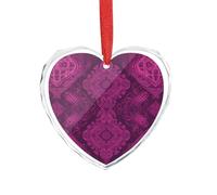 Ciondolo a forma di cuore in cristallo trasparente magenta chiaro e viola romantico ciondolo a forma di amore decorazione da appendere per fai da te regalo per la finestra di casa, auto, festa di
