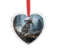 Ciondolo a forma di cuore in cristallo trasparente per torneo di mountain bike, romantico ciondolo a forma di amore, decorazione da appendere per fai da te, regalo per casa, finestra, auto, festa di