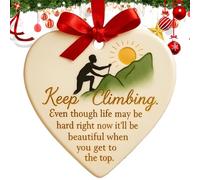 Ciondolo a forma di cuore per albero di Natale, amicizia romantica, anime gemelle