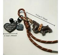 Ciondolo a forma di cuore per zaino per cani, un accessorio indispensabile come portachiavi per le donne in viaggio. Prima scelta come regalo di San Valentino e compleanno in inverno e autunno nero,gi