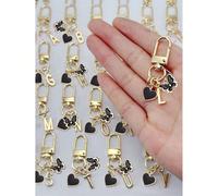 Ciondolo a forma di cuore personalizzato con fiocco 3D, lettera iniziale e messaggio/lettera d'amore in regalo | Portachiavi a forma di cuore | Charm personalizzato per borsa | Regalo, portachiavi, ac