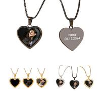 Ciondolo a forma di cuore personalizzato personalizzato per uomini e donne, con nome inciso con foto personalizzate, collane magiche attivate dal calore, con foto nascoste, regalo di compleanno e San