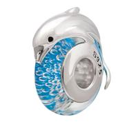 Ciondolo a forma di delfino con cristalli, in argento Sterling 925, ciondolo a forma di animale dell'oceano, per compleanno, per braccialetti Pandora (A)