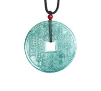 Ciondolo a forma di fantasma di montagna in giada blu di grado A, design unico per la crescita spirituale, Large size about 48mm, Pietra