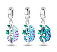 Ciondolo a forma di gatto e cane che si illumina al buio, in argento Sterling 925, compatibile con braccialetti Pandora Charm Moments, Metallo Argento sterling, Nessuna pietra preziosa