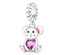 Ciondolo a forma di koala, con scritta "I Love You", in argento Sterling 925, compatibile con braccialetti Pandora