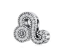 Ciondolo a forma di leone per braccialetti Pandora, in argento Sterling 925, con 12 costellazioni, Zirconia cubica, Zirconia cubica