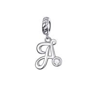 Ciondolo a forma di lettera in argento Sterling 925 con iniziali dell'alfabeto, regalo per mamma, cuore, da donna, ciondolo a forma di parola per braccialetto Pandora, talla única, Argento sterling