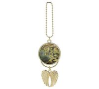 Ciondolo a forma di mappa della Terra di Mezzo, in lega di zinco, per alleviare l'affaticamento visivo, portachiavi vintage, decorazione da appendere per interni dell'auto, stile dorato