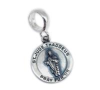 Ciondolo a forma di perlina in argento 925 x 1 ciondolo San Giuda Taddeo