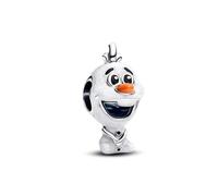 Ciondolo a forma di pupazzo di neve di Frozen, in argento 925, compatibile con ciondoli Pandora, Trollbeads, Chamilia, Biagi e molti altri braccialetti con ciondoli del Regno Unito.