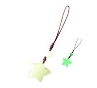 Ciondolo a forma di stella che si illumina al buio, ciondolo a forma di stella, portachiavi luminoso da appendere, 1 cordino, 1 cinturino per telefono