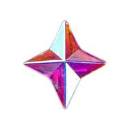 Ciondolo a forma di stella con croce di cristallo AB, acchiappaprismi iridescenti da 6 cm, ornamento da appendere for la decorazione