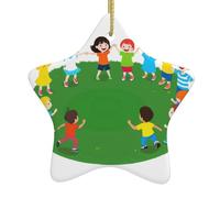 Ciondolo a forma di stella da appendere all'albero di Natale Yyhwhjde L'amico che gira in cerchi, stampa decorazione centri commerciali, supermercati, negozi