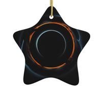 Ciondolo a forma di stella da appendere in ceramica a forma di albero di Natale DDCXZPP Mysterious Cosmic Black Holes Stampe case, centri commerciali, supermercati e negozi