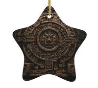 Ciondolo a forma di stella da appendere in ceramica con albero di Natale DDCXZPP Antica civiltà Textures stampe case, centri commerciali, supermercati e negozi