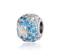 Ciondolo a forma di stella marina blu oceano, compatibile con braccialetti Pandora, regalo di Natale e compleanno, per donne, figlia, sorella, nipote