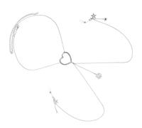 Ciondolo a forma di stella, non forato, per capezzoli, catena per il corpo, ciondolo a forma di cuore, gioiello per reggiseno, One Size, come descritto, come descritto
