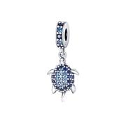 Ciondolo a forma di tartaruga marina, in argento Sterling 925, compatibile con braccialetti Pandora