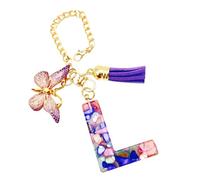 Ciondolo a forma di tazza, con lettera e bottiglia d'acqua con farfalla e, e moderno portachiavi con iniziale, gioiello per bottiglia d'acqua per lo shopping all'aperto o come decorazione