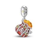 Ciondolo a forma di tesoro dei pirati in argento 925, compatibile con braccialetti Pandora, Trollbeads, Chamilia, Biagi e molti altri braccialetti con ciondoli del Regno Unito.